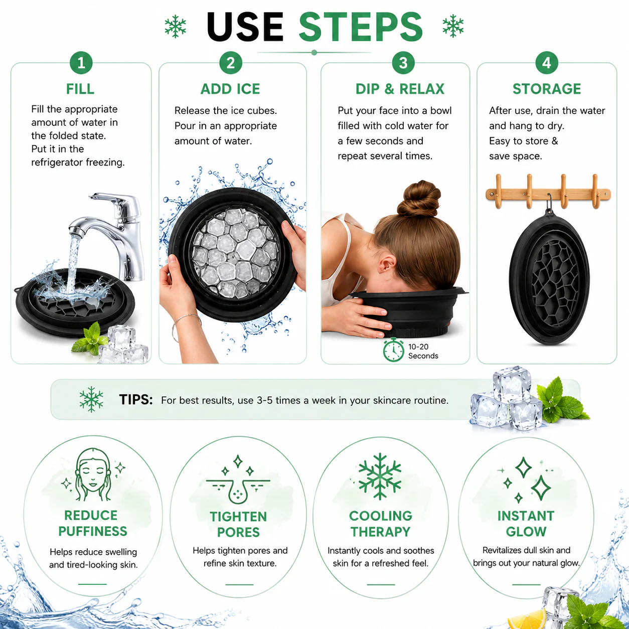 IceDip™ Facial Ice Bath Bowl | Reduce Puffiness & Refresh Your Skin in Minutes - Image 4