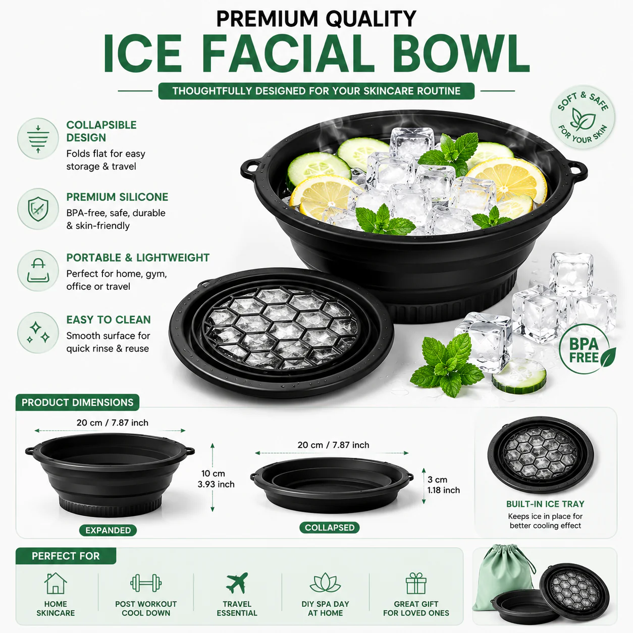 IceDip™ Facial Ice Bath Bowl | Reduce Puffiness & Refresh Your Skin in Minutes