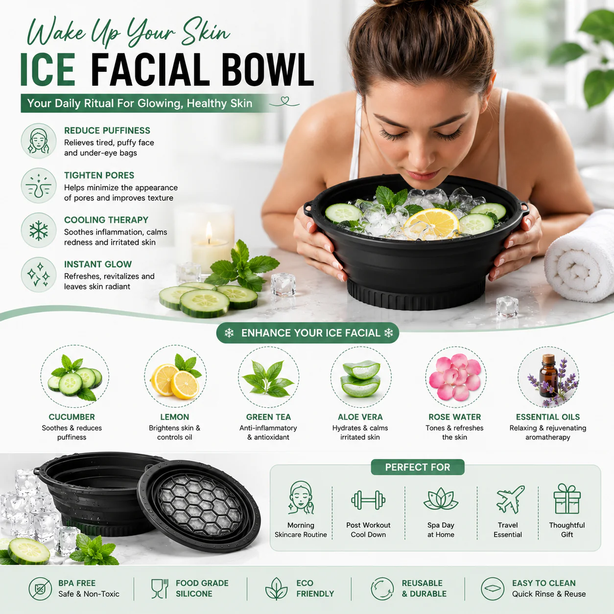 IceDip™ Facial Ice Bath Bowl | Reduce Puffiness & Refresh Your Skin in Minutes - Image 3